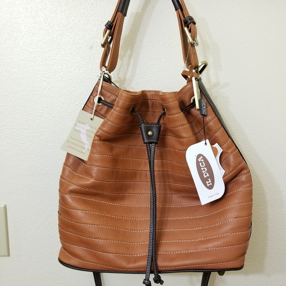 Il Duca Made in Italy Leather Convertible Bag NWT